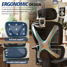 将图片加载到图库查看器,GABRYLLY Ergonomic Office Chair, Big and Tall Mesh Chair with 3D Headrest, 3D Armrests, 3-Level Tilt Back, and Lumbar Support for Work, Home (GY1094G, grey)