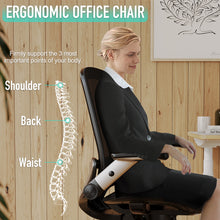 将图片加载到图库查看器，GABRYLLY Ergonomic Office Chair, Mesh Desk Chair - Lumbar Support and Adjustable Flip-up Arms, Soft Wide Seat, 90-120° Tilt, High Back Home Ergonomic Chairs Swivel Task Chair, Easy Assemble(GYB01-M)
