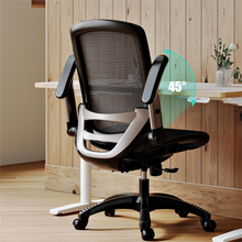 将图片加载到图库查看器，GABRYLLY Ergonomic Office Chair, Mesh Desk Chair - Lumbar Support and Adjustable Flip-up Arms, Soft Wide Seat, 90-120° Tilt, High Back Home Ergonomic Chairs Swivel Task Chair, Easy Assemble(GYB01-M)
